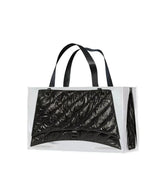 Grocery Bags Creative Parody Hourglass Bag Print Woven Bag Fire All Over Net Fitness Leisure Bag